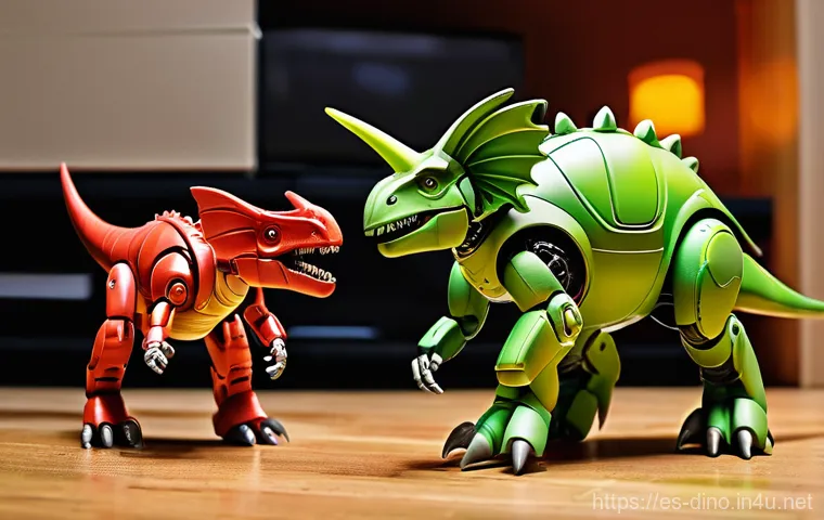 다이노코어 트리케라톱스와 티라노 비교 - **Dinocore T-Rex Robot in Dynamic Attack Mode:** A vibrant and dynamic image of the Dinocore T-Rex t... 다이노코어 트리케라톱스와 티라노 비교 - **Dinocore T-Rex Robot in Dynamic Attack Mode:** A vibrant and dynamic image of the Dinocore T-Rex t...
