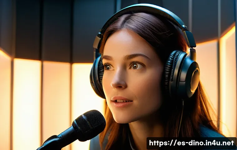 다이노코어 목소리 배우들 인터뷰 - **Prompt: The Alchemy of Voice Acting**
A dynamic, high-angle shot of a passionate female voice ...